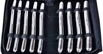 お値下げアンティーク　ステンレス製尿道ブジー12本セットケース付き お値下げアンティーク ステンレス製尿道ブジー12本セットケース